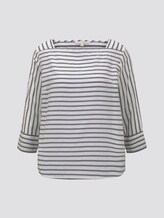 Gestreifte Bluse mit Carree Ausschnitt - Frauen - navy white stripe Gestreifte Bluse mit Carree Ausschnitt - Frauen - navy white stripe - 7 - TOM TAILOR Denim