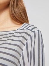 Gestreifte Bluse mit Carree Ausschnitt - Frauen - navy white stripe Gestreifte Bluse mit Carree Ausschnitt - Frauen - navy white stripe - 9 - TOM TAILOR Denim