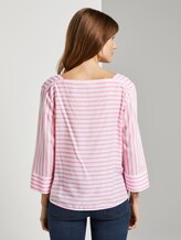 Gestreepte Blouse met Carree Hals - Vrouwen - rose white stripe Gestreepte Blouse met Carree Hals - Vrouwen - rose white stripe - 2 - TOM TAILOR Denim