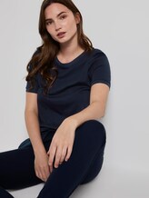 T-Shirt mit Kontrast-Blende - Frauen - Sky Captain Blue T-Shirt mit Kontrast-Blende - Frauen - Sky Captain Blue - 5 - Mine to five