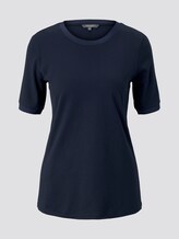 T-Shirt mit Kontrast-Blende - Frauen - Sky Captain Blue T-Shirt mit Kontrast-Blende - Frauen - Sky Captain Blue - 7 - Mine to five