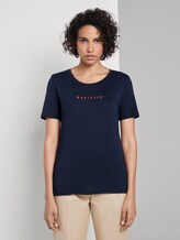 Printed T-shirt - Women - Sky Captain Blue Printed T-shirt - Women - Sky Captain Blue - 1 - Mine to five
