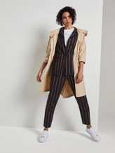 Gestreifter Blazer mit Bindegürtel - - navy beige orange stripe Gestreifter Blazer mit Bindegürtel - - navy beige orange stripe - 3 - Mine to five