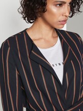Gestreifter Blazer mit Bindegürtel - - navy beige orange stripe Gestreifter Blazer mit Bindegürtel - - navy beige orange stripe - 9 - Mine to five