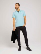 Basic Poloshirt - Männer - lucite green white melange Basic Poloshirt - Männer - lucite green white melange - 3 - TOM TAILOR
