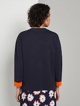 Strickpullover mit Kontrast-Details - Frauen - Sky Captain Blue Strickpullover mit Kontrast-Details - Frauen - Sky Captain Blue - 2 - Mine to five