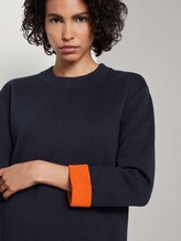 Strickpullover mit Kontrast-Details - Frauen - Sky Captain Blue Strickpullover mit Kontrast-Details - Frauen - Sky Captain Blue - 9 - Mine to five