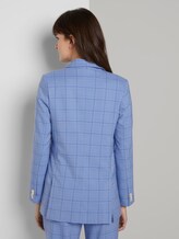 Karo Blazer im Girlfriend-Fit - Frauen - blue check design Karo Blazer im Girlfriend-Fit - Frauen - blue check design - 2 - Mine to five