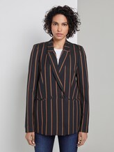 Zweireihiger Blazer mit Nadelstreifen - - navy beige orange stripe Zweireihiger Blazer mit Nadelstreifen - - navy beige orange stripe - 1 - Mine to five