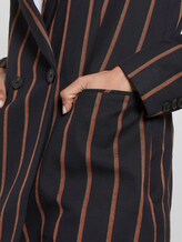 Zweireihiger Blazer mit Nadelstreifen - - navy beige orange stripe Zweireihiger Blazer mit Nadelstreifen - - navy beige orange stripe - 10 - Mine to five