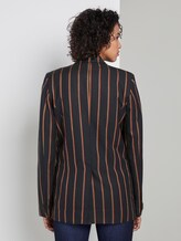 Zweireihiger Blazer mit Nadelstreifen - - navy beige orange stripe Zweireihiger Blazer mit Nadelstreifen - - navy beige orange stripe - 2 - Mine to five