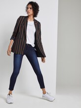 Zweireihiger Blazer mit Nadelstreifen - - navy beige orange stripe Zweireihiger Blazer mit Nadelstreifen - - navy beige orange stripe - 3 - Mine to five
