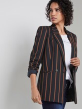 Zweireihiger Blazer mit Nadelstreifen - - navy beige orange stripe Zweireihiger Blazer mit Nadelstreifen - - navy beige orange stripe - 5 - Mine to five
