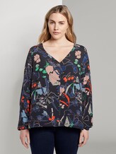 Bluse mit Blumenmuster - Frauen - navy new flower print Bluse mit Blumenmuster - Frauen - navy new flower print - 1 - My True Me