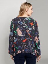 Bluse mit Blumenmuster - Frauen - navy new flower print Bluse mit Blumenmuster - Frauen - navy new flower print - 2 - My True Me
