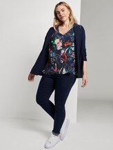 Bluse mit Blumenmuster - Frauen - navy new flower print Bluse mit Blumenmuster - Frauen - navy new flower print - 3 - My True Me