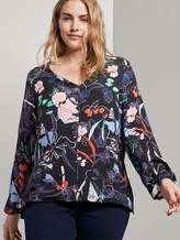 Bluse mit Blumenmuster - Frauen - navy new flower print Bluse mit Blumenmuster - Frauen - navy new flower print - 5 - My True Me