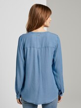Denim Tunika-Bluse aus Tencel - Frauen - mid stone bright blue denim Denim Tunika-Bluse aus Tencel - Frauen - mid stone bright blue denim - 2 - TOM TAILOR Denim