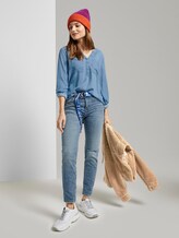 Denim Tunika-Bluse aus Tencel - Frauen - mid stone bright blue denim Denim Tunika-Bluse aus Tencel - Frauen - mid stone bright blue denim - 3 - TOM TAILOR Denim