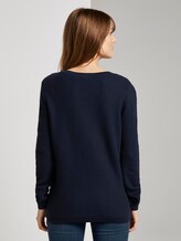 Gestrickter Basic-Pullover - Frauen - Real Navy Blue Gestrickter Basic-Pullover - Frauen - Real Navy Blue - 2 - TOM TAILOR Denim