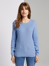 Gestrickter Basic-Pullover - Frauen - fresh light blue Gestrickter Basic-Pullover - Frauen - fresh light blue - 1 - TOM TAILOR Denim