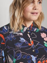 Gemusterte Tunika-Bluse - Frauen - navy new flower print Gemusterte Tunika-Bluse - Frauen - navy new flower print - 9 - My True Me