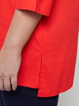 3/4 sleeve blouse with a pleat - Women - signal red 3/4 sleeve blouse with a pleat - Women - signal red - 10 - My True Me
