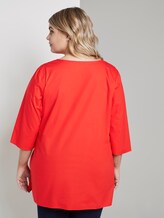 3/4 sleeve blouse with a pleat - Women - signal red 3/4 sleeve blouse with a pleat - Women - signal red - 2 - My True Me