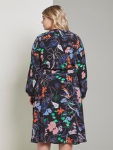 Gemustertes Midi-Kleid - Frauen - navy new flower print Gemustertes Midi-Kleid - Frauen - navy new flower print - 2 - My True Me