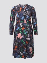Gemustertes Midi-Kleid - Frauen - navy new flower print Gemustertes Midi-Kleid - Frauen - navy new flower print - 7 - My True Me