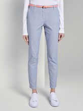 Schlichte Chino mit Gürtel - Frauen - Thin Stripe Pants Schlichte Chino mit Gürtel - Frauen - Thin Stripe Pants - 1 - TOM TAILOR