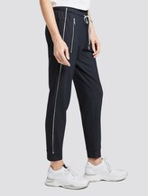 Loose-fit trousers with zippers - Women - navy small dot design Loose-fit trousers with zippers - Women - navy small dot design - 11 - TOM TAILOR