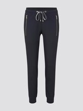 Loose-fit trousers with zippers - Women - navy small dot design Loose-fit trousers with zippers - Women - navy small dot design - 7 - TOM TAILOR