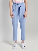 Paperbag-Hose mit Bindegürtel - Frauen - Parisienne Blue Paperbag-Hose mit Bindegürtel - Frauen - Parisienne Blue - 1 - TOM TAILOR