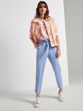 Paperbag-Hose mit Bindegürtel - Frauen - Parisienne Blue Paperbag-Hose mit Bindegürtel - Frauen - Parisienne Blue - 3 - TOM TAILOR