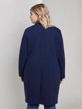 Piqué-Mantel mit Kontrast-Details - Frauen - Real Navy Blue Piqué-Mantel mit Kontrast-Details - Frauen - Real Navy Blue - 2 - My True Me
