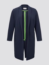 Piqué-Mantel mit Kontrast-Details - Frauen - Real Navy Blue Piqué-Mantel mit Kontrast-Details - Frauen - Real Navy Blue - 7 - My True Me