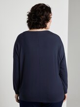 Shirt met 3/4 mouw en vleermuis - Vrouwen - Real Navy Blue Shirt met 3/4 mouw en vleermuis - Vrouwen - Real Navy Blue - 2 - My True Me