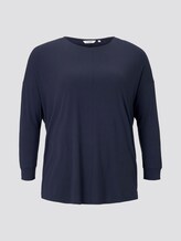 Shirt met 3/4 mouw en vleermuis - Vrouwen - Real Navy Blue Shirt met 3/4 mouw en vleermuis - Vrouwen - Real Navy Blue - 7 - My True Me