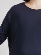 Shirt met 3/4 mouw en vleermuis - Vrouwen - Real Navy Blue Shirt met 3/4 mouw en vleermuis - Vrouwen - Real Navy Blue - 9 - My True Me