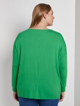3/4 Arm Shirt mit Fledermaus-Ärmeln - Frauen - gras green 3/4 Arm Shirt mit Fledermaus-Ärmeln - Frauen - gras green - 2 - My True Me