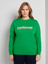 Sweater mit Schrift-Print - Frauen - gras green Sweater mit Schrift-Print - Frauen - gras green - 1 - My True Me