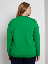 Sweater mit Schrift-Print - Frauen - gras green Sweater mit Schrift-Print - Frauen - gras green - 2 - My True Me