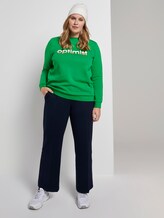 Sweater mit Schrift-Print - Frauen - gras green Sweater mit Schrift-Print - Frauen - gras green - 3 - My True Me