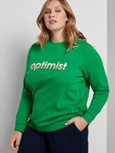Sweater mit Schrift-Print - Frauen - gras green Sweater mit Schrift-Print - Frauen - gras green - 5 - My True Me