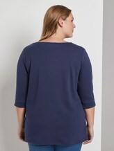 Langes Shirt mit Falte - Frauen - Real Navy Blue Langes Shirt mit Falte - Frauen - Real Navy Blue - 2 - My True Me