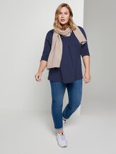 Langes Shirt mit Falte - Frauen - Real Navy Blue Langes Shirt mit Falte - Frauen - Real Navy Blue - 3 - My True Me