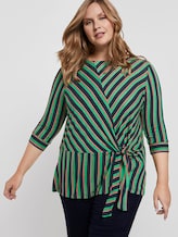 Gestreiftes Shirt mit Knoten-Detail - Frauen - navy base mutlicolor stripe Gestreiftes Shirt mit Knoten-Detail - Frauen - navy base mutlicolor stripe - 5 - My True Me