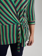 Gestreiftes Shirt mit Knoten-Detail - Frauen - navy base mutlicolor stripe Gestreiftes Shirt mit Knoten-Detail - Frauen - navy base mutlicolor stripe - 9 - My True Me