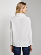 Strukturierter Sweater mit breitem Stehkragen - Frauen - Whisper White Strukturierter Sweater mit breitem Stehkragen - Frauen - Whisper White - 2 - TOM TAILOR
